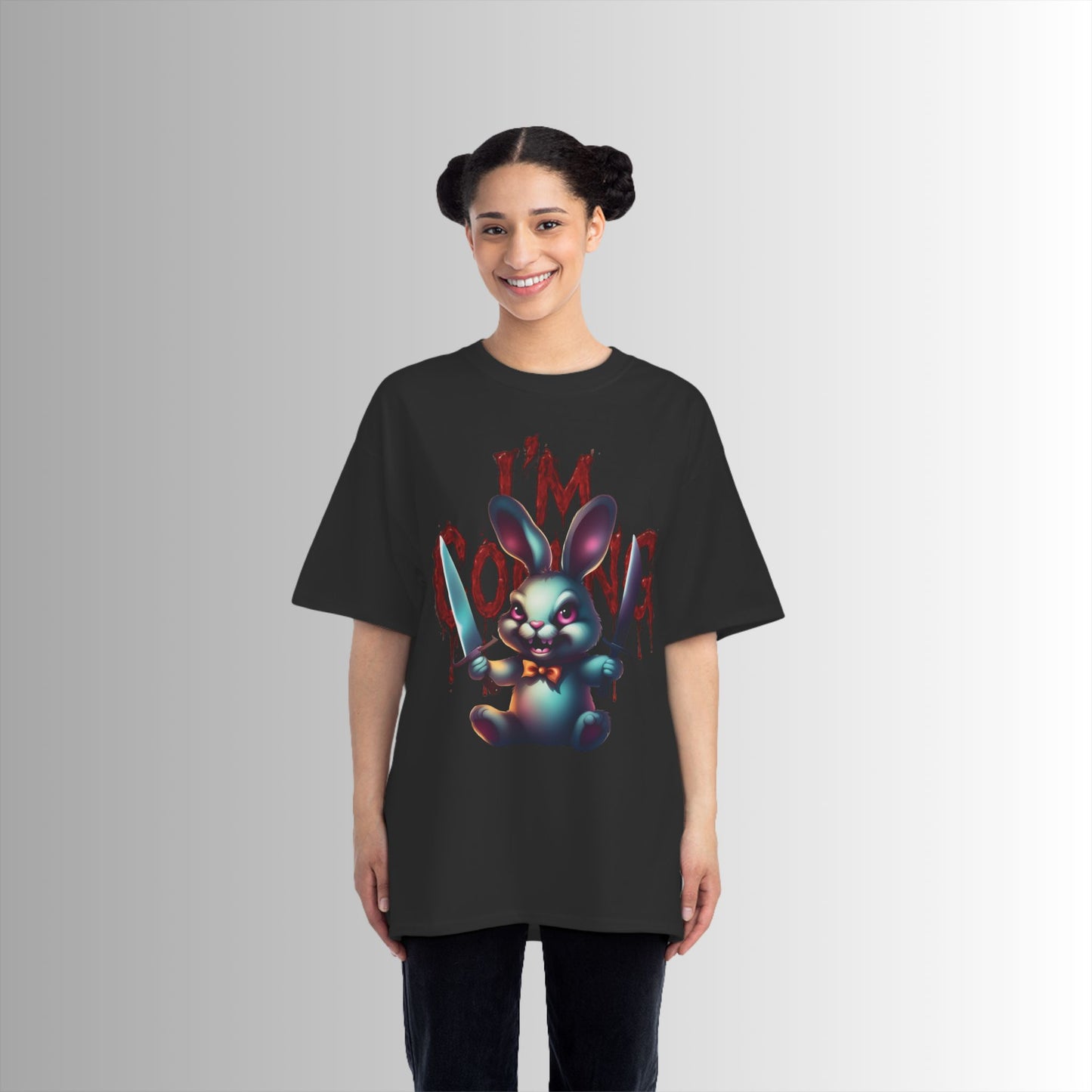 Spooky Bunny T-Shirt - Halloween Humor Tee, Cute Scary Shirt, Fun Graphic Tee, Unique Gift for Halloween, Horror Movie Fans