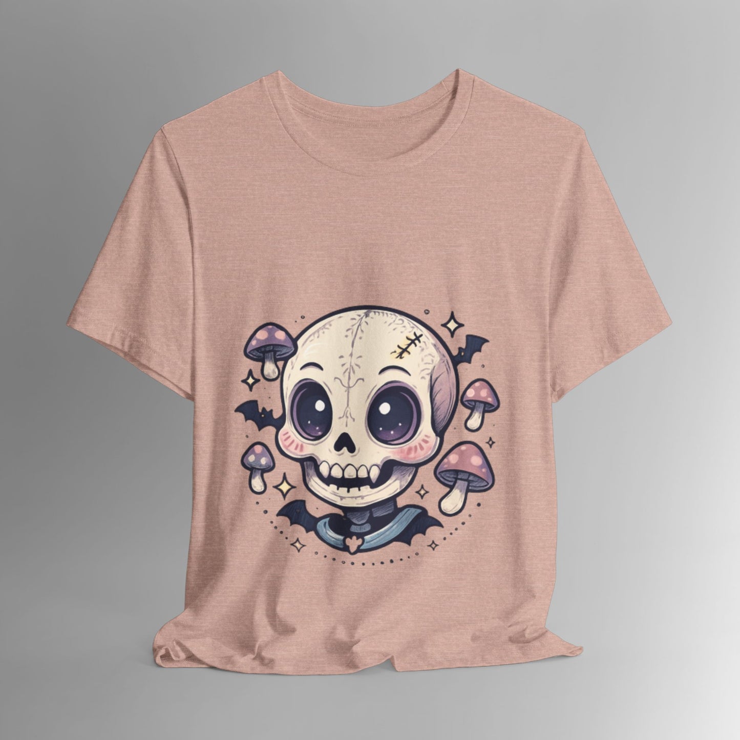 Halloween Skull Tee, Unisex Graphic Tee, Spooky Shirt, Cute Skeleton Apparel, Fall Fashion, Witchy Vibes