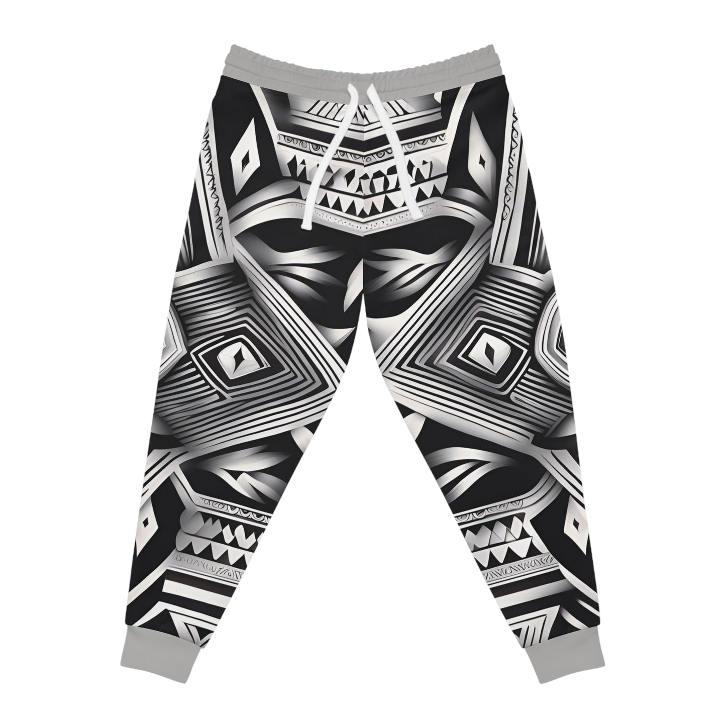 Athletic Black And White Tribal Design Sweatpants