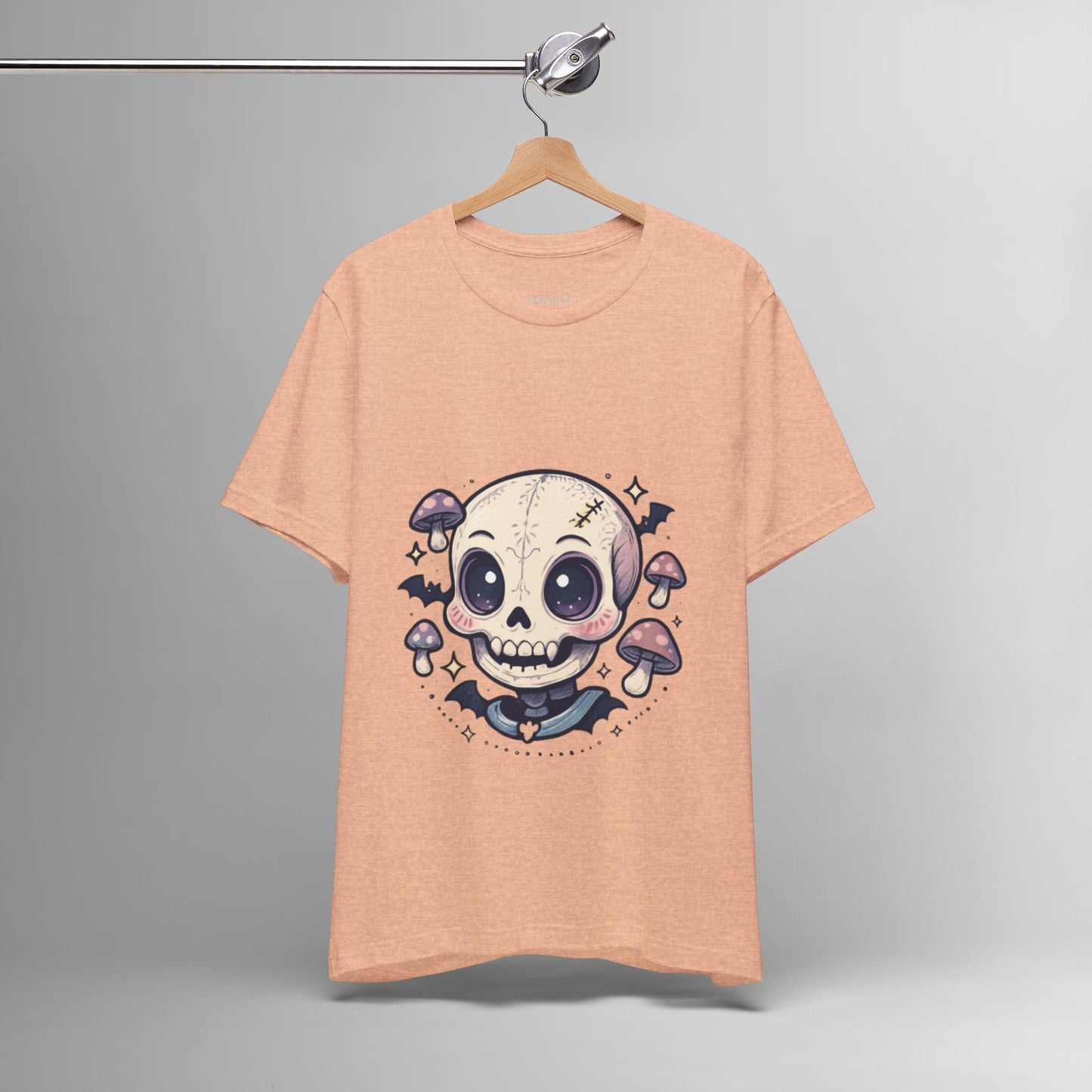 Halloween Skull Tee, Unisex Graphic Tee, Spooky Shirt, Cute Skeleton Apparel, Fall Fashion, Witchy Vibes