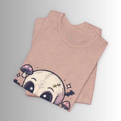 Halloween Skull Tee, Unisex Graphic Tee, Spooky Shirt, Cute Skeleton Apparel, Fall Fashion, Witchy Vibes