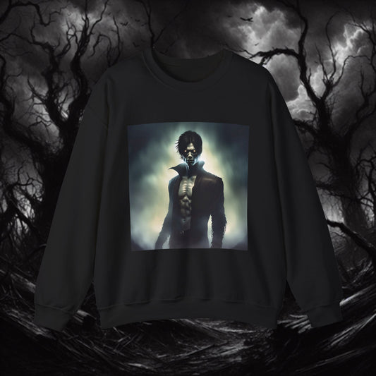 Gothic Style Crewneck Sweatshirt - Unisex Heavy Blend, Perfect for Halloween, Gift for Horror Fans, Cozy Layers, Unique Streetwear