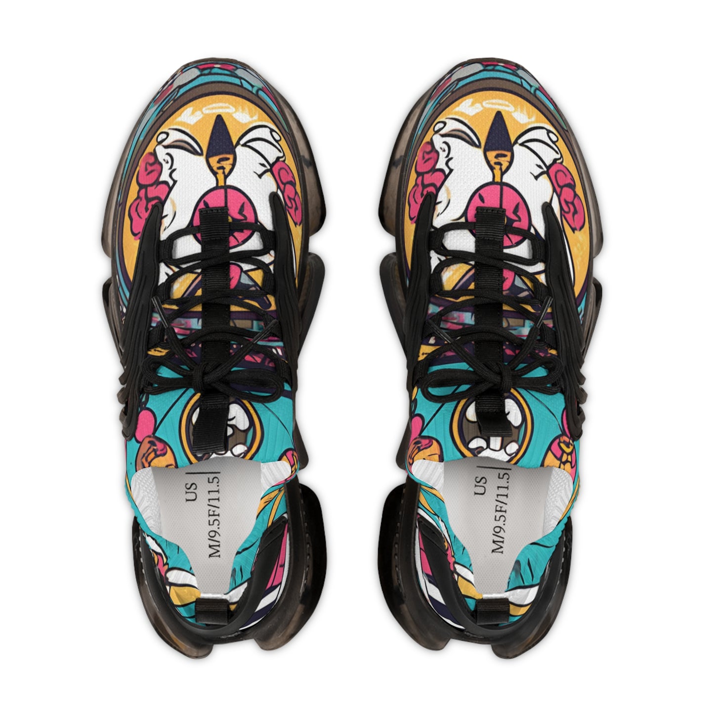 Men's Mesh Colorful Pattern With An Ornate Design Sneakers