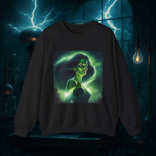 Unisex Female Frankenstein Heavy Blend™ Crewneck Sweatshirt