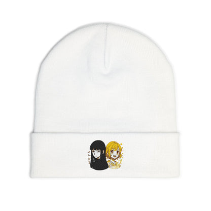 Anime-Inspired Knit Beanie, Embroidered Winter Hat, Gifts for Fans, Stylish Headwear for Cold Weather, Unique Cosplay Accessory