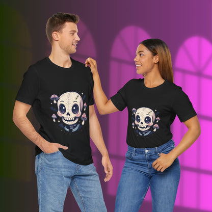 Halloween Skull Tee, Unisex Graphic Tee, Spooky Shirt, Cute Skeleton Apparel, Fall Fashion, Witchy Vibes