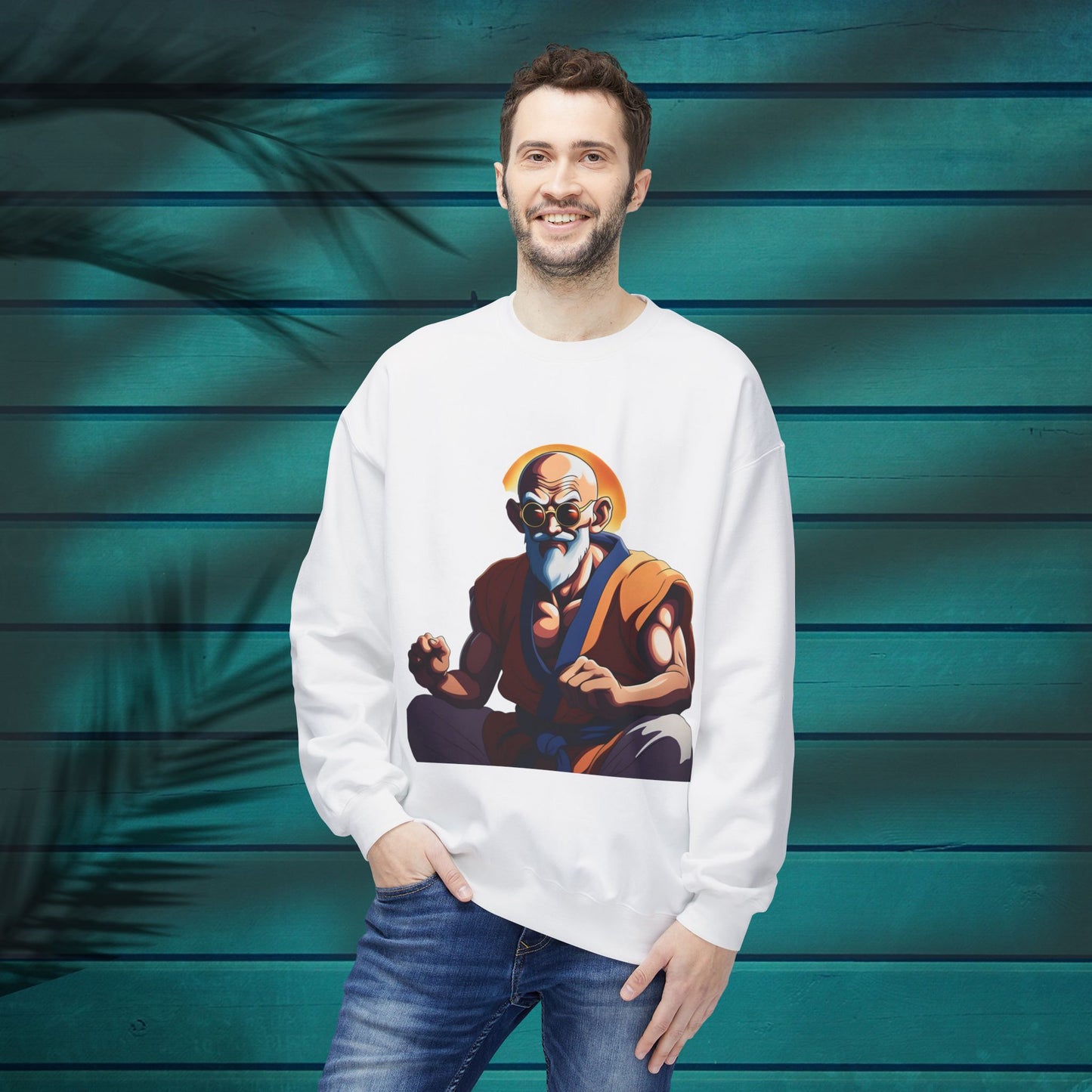 Master Roshi Softstyle Fleece Crewneck Sweatshirt