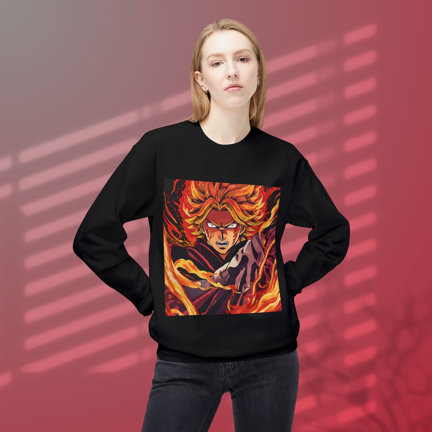 Unisex Flames of Desire  Midweight Softstyle Fleece Crewneck Sweatshirt