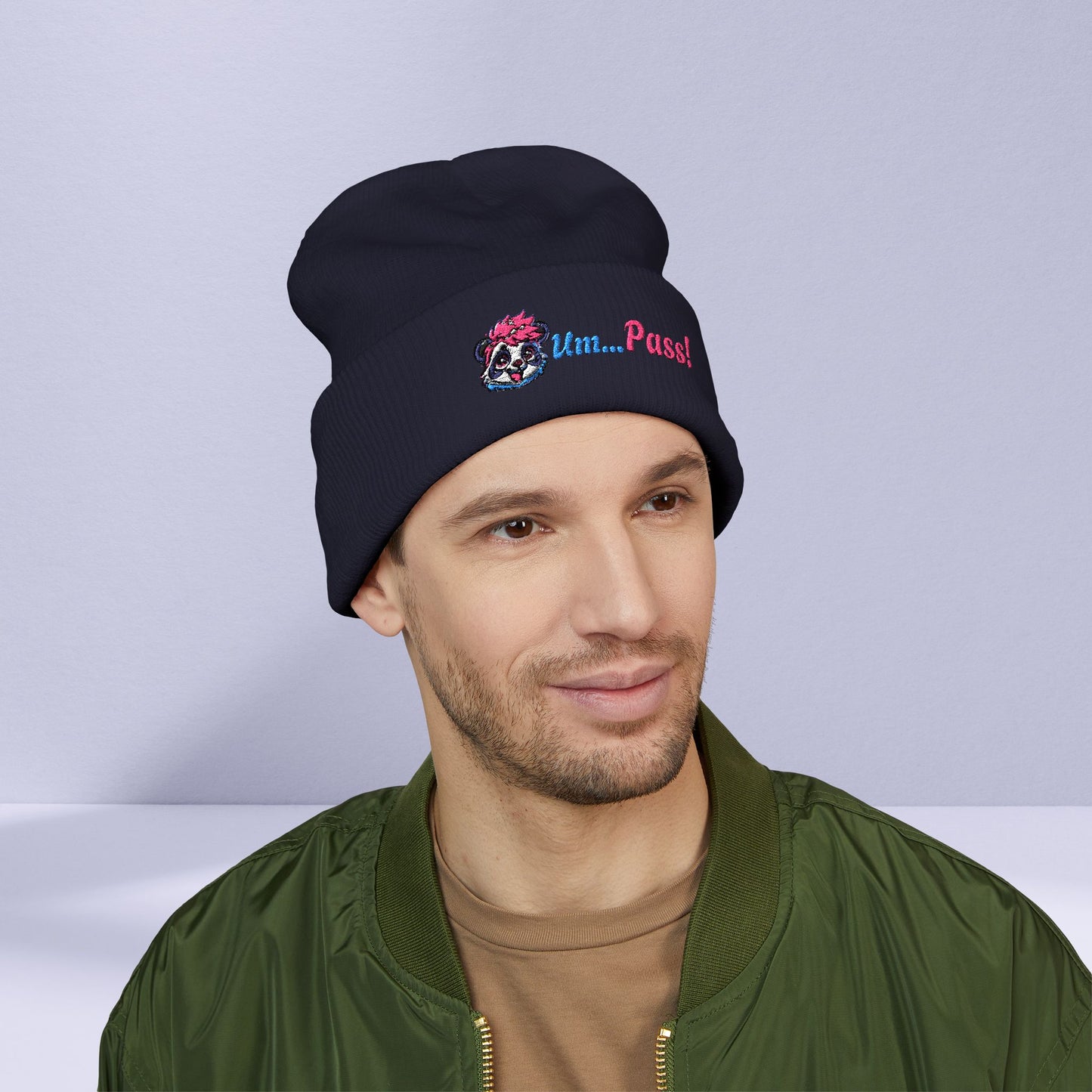 Strongly Decline Cute Classic Embroidered Beanie