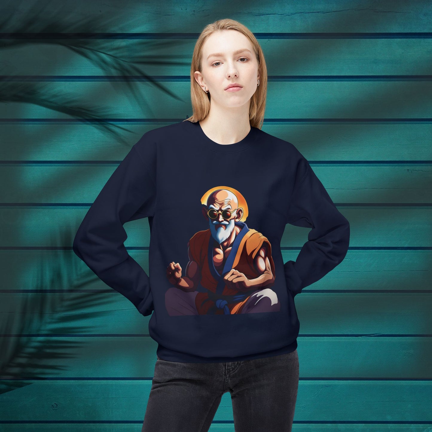 Master Roshi Softstyle Fleece Crewneck Sweatshirt