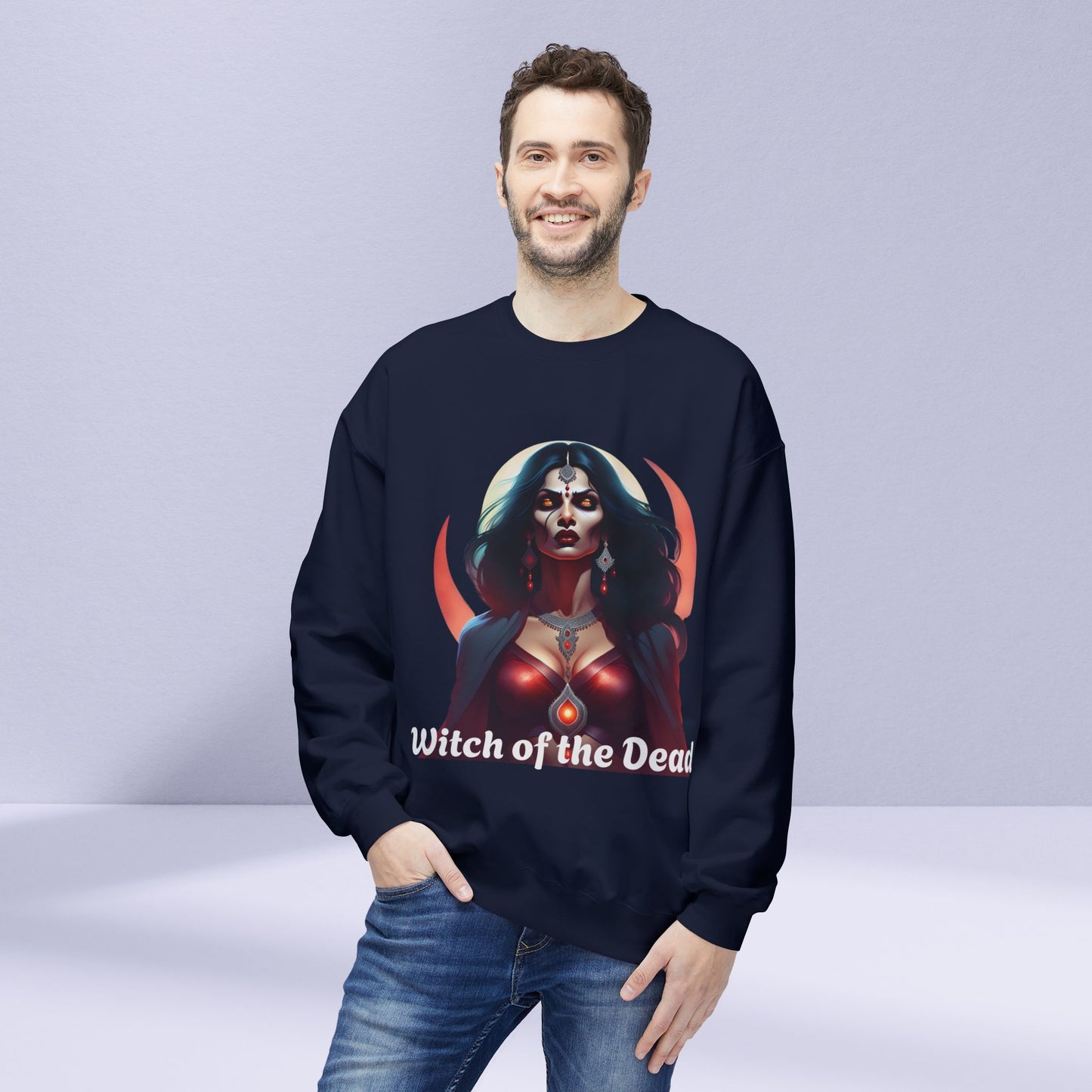 Witch of the Dead Sweatshirt | Unisex Fleece Crewneck | Halloween Apparel, Cozy Gift, Spooky Fashion, Psychedelic Style, Witchy Vibes
