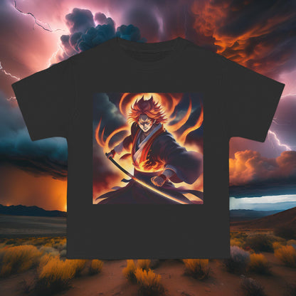 An Animated Character With Flames Coming Out Of Their Head Beefy-T®  Short-Sleeve T-Shirt