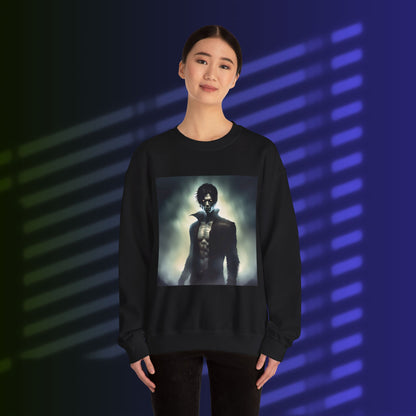 Gothic Style Crewneck Sweatshirt - Unisex Heavy Blend, Perfect for Halloween, Gift for Horror Fans, Cozy Layers, Unique Streetwear