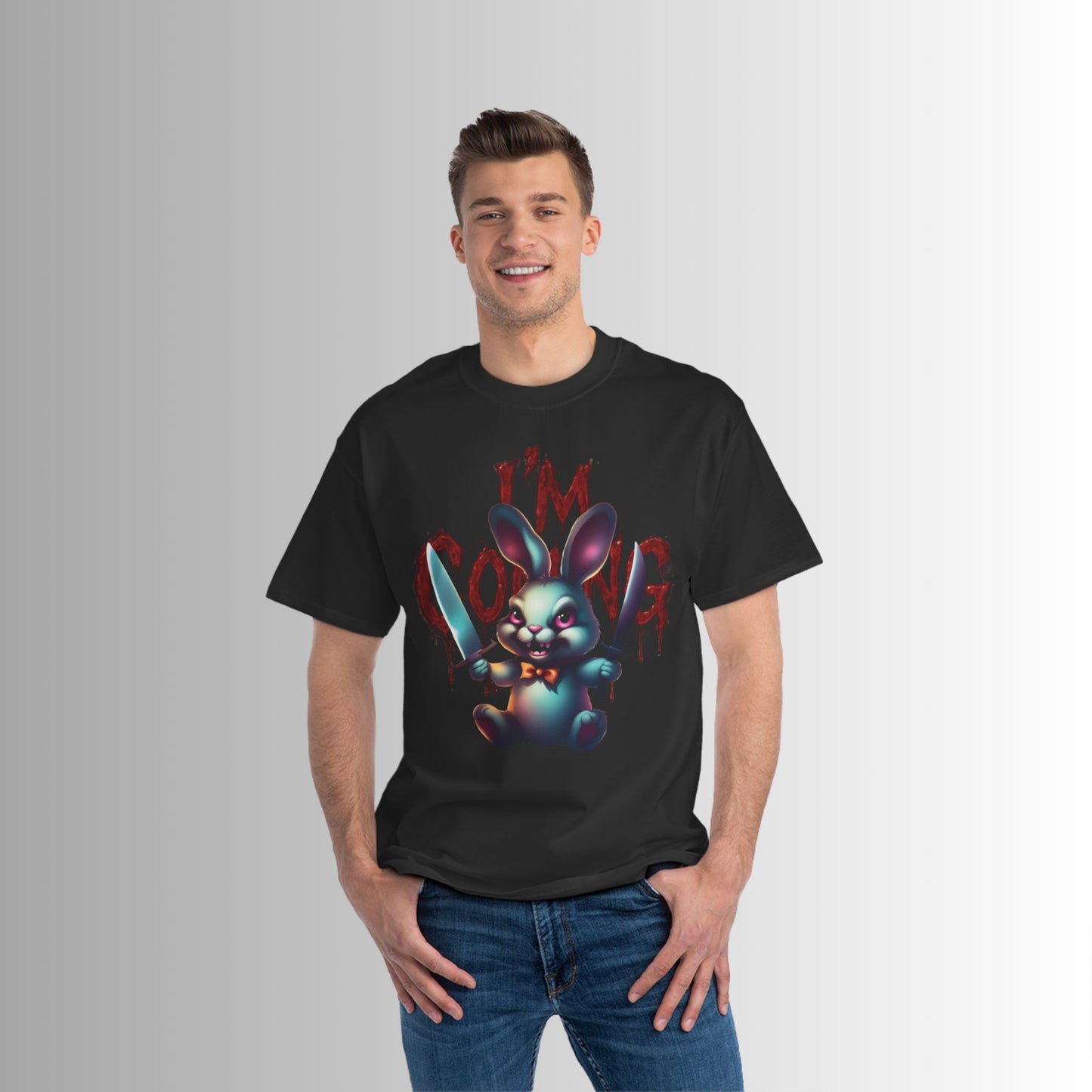 Spooky Bunny T-Shirt - Halloween Humor Tee, Cute Scary Shirt, Fun Graphic Tee, Unique Gift for Halloween, Horror Movie Fans