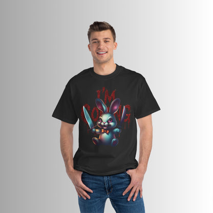 Spooky Bunny T-Shirt - Halloween Humor Tee, Cute Scary Shirt, Fun Graphic Tee, Unique Gift for Halloween, Horror Movie Fans