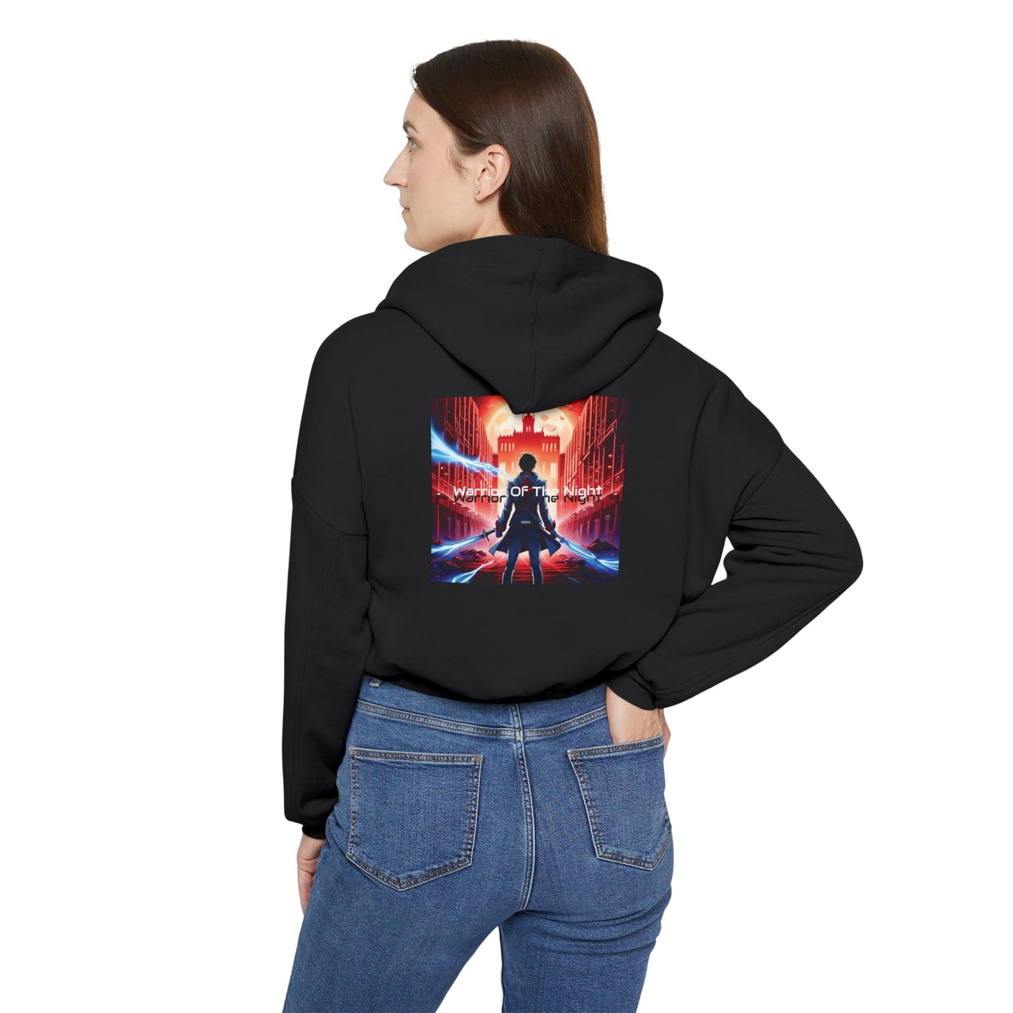 Vampire Of The Snowy Night Cinched Bottom Hoodie