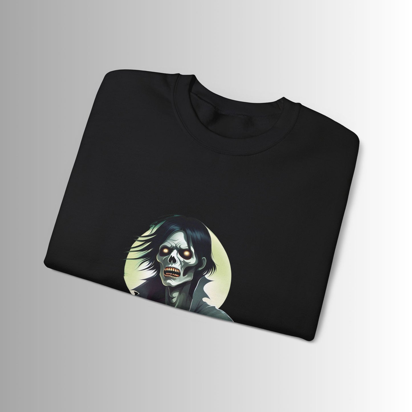 Gothic Zombie Horror Crewneck Sweatshirt - Unisex Gift for Halloween, Spooky Nights, Horror Lovers, Funny Sweatshirt, Casual Wear