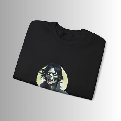 Gothic Zombie Horror Crewneck Sweatshirt - Unisex Gift for Halloween, Spooky Nights, Horror Lovers, Funny Sweatshirt, Casual Wear