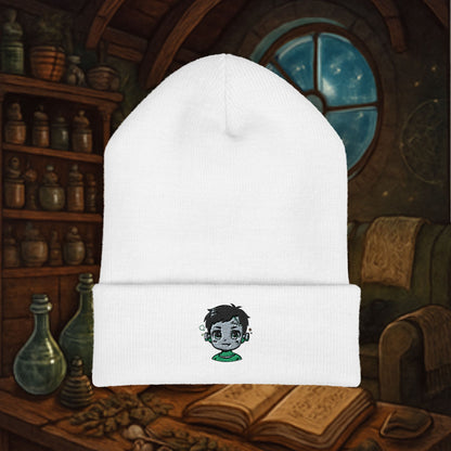 Beanie - Cute Creepy Frankenstein Embroidered Classic Cuffed Beanie