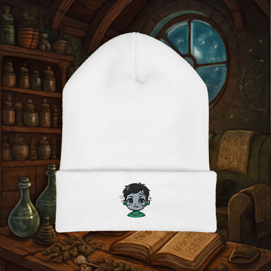 Beanie - Cute Creepy Frankenstein Embroidered Classic Cuffed Beanie
