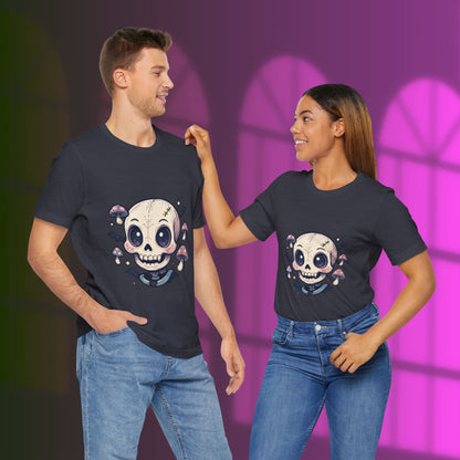 Halloween Skull Tee, Unisex Graphic Tee, Spooky Shirt, Cute Skeleton Apparel, Fall Fashion, Witchy Vibes