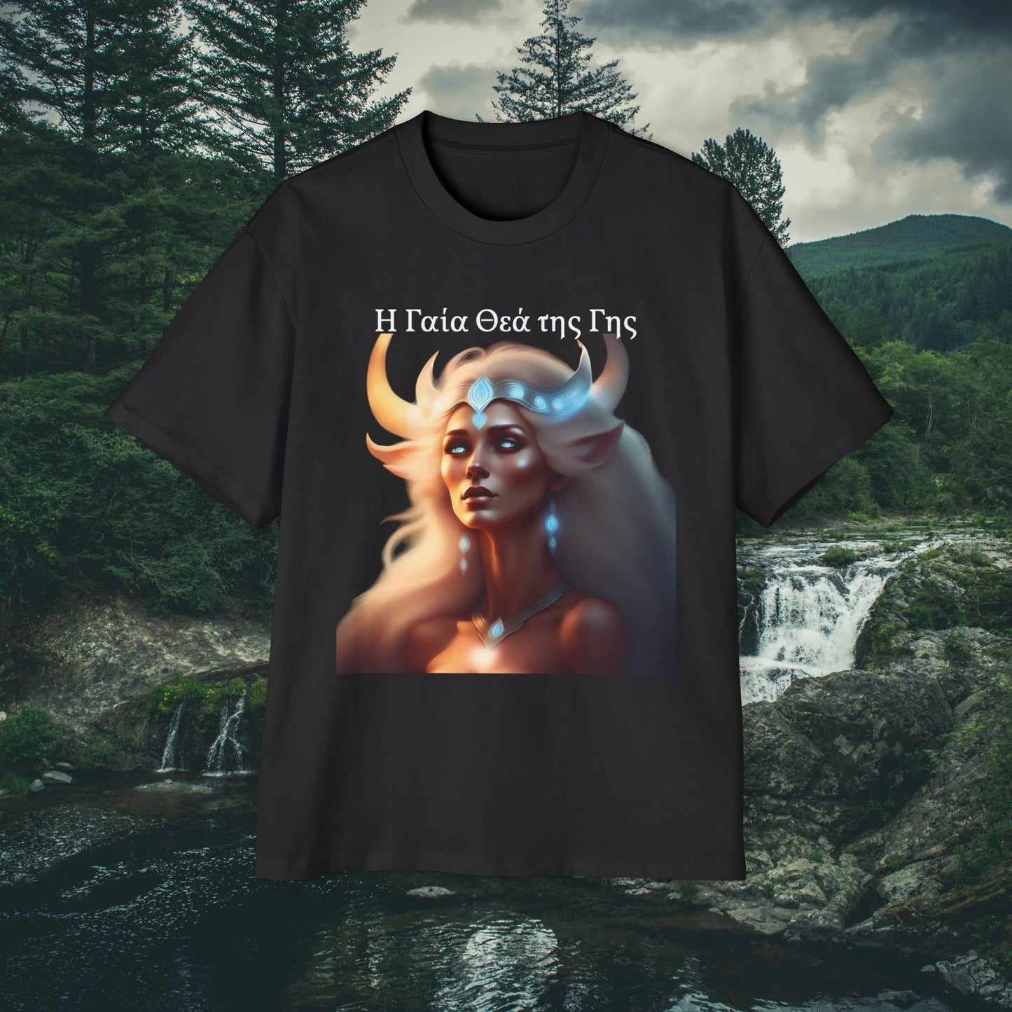 Gaia Goddess Of Earth Heavy Oversized Tee