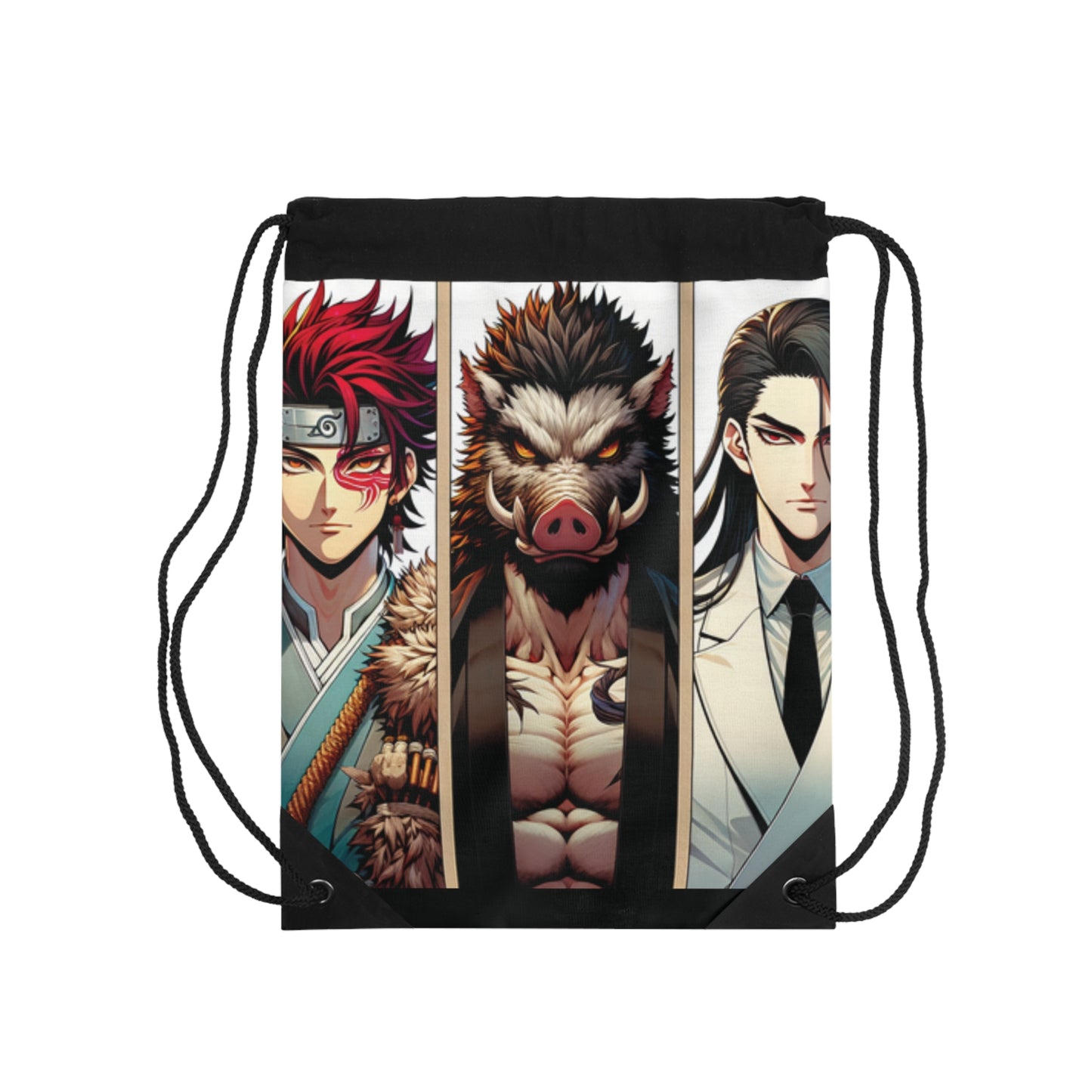 Demon Slayer + Naruto Drawstring Bag