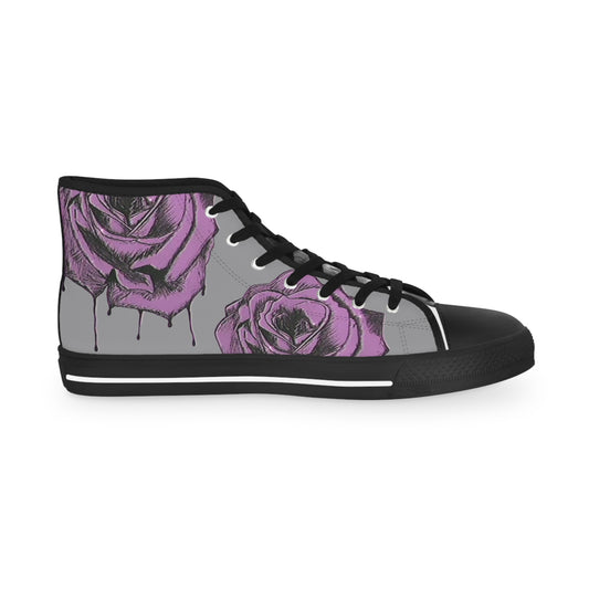 A Knight's Bleeding Rose Men's Gray Sneakers