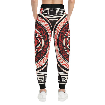 Red And Black Tribe Pattern Design Sweatpants