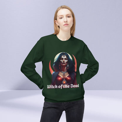 Witch of the Dead Sweatshirt | Unisex Fleece Crewneck | Halloween Apparel, Cozy Gift, Spooky Fashion, Psychedelic Style, Witchy Vibes