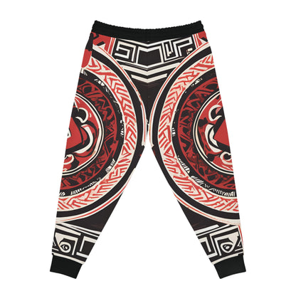 Red And Black Tribe Pattern Design Sweatpants