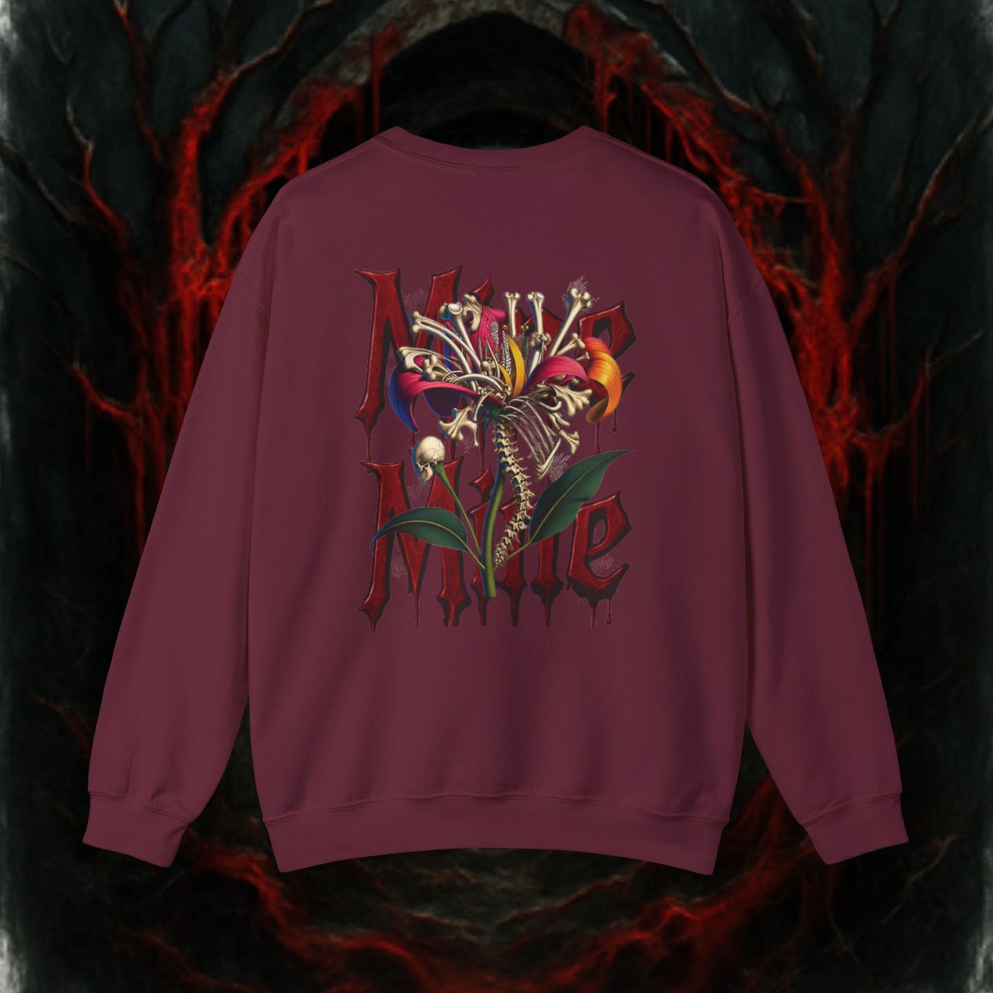 Gothic Monster Sweatshirt - Unisex Crewneck, Spooky Apparel, Halloween Gift, Dark Aesthetic, Unique Streetwear