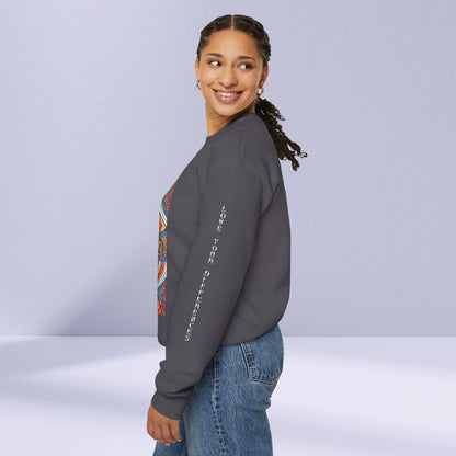 Illustration Of A Woman In Traditional Clothing Heavy Blend™ Sweatshirt