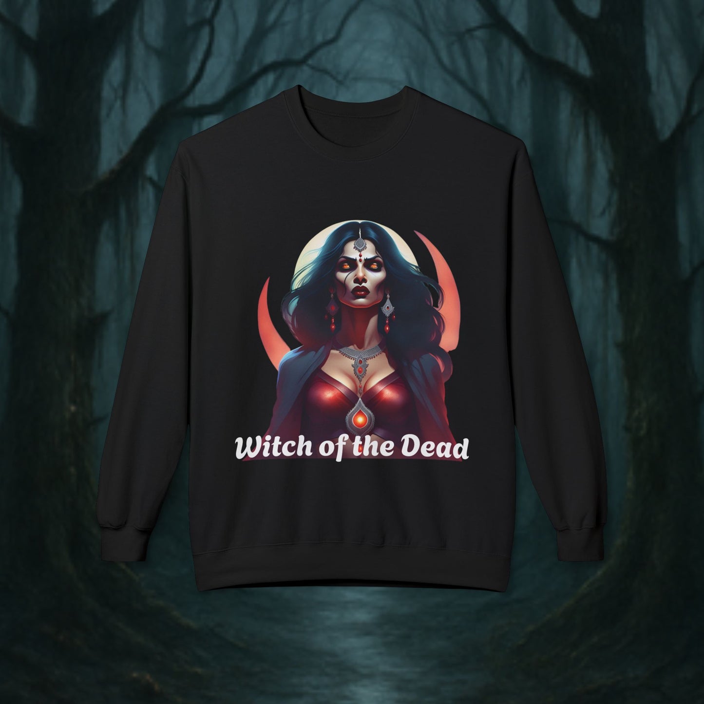 Witch of the Dead Sweatshirt | Unisex Fleece Crewneck | Halloween Apparel, Cozy Gift, Spooky Fashion, Psychedelic Style, Witchy Vibes