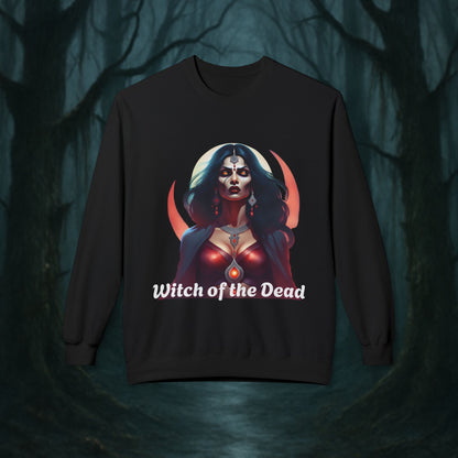Witch of the Dead Sweatshirt | Unisex Fleece Crewneck | Halloween Apparel, Cozy Gift, Spooky Fashion, Psychedelic Style, Witchy Vibes