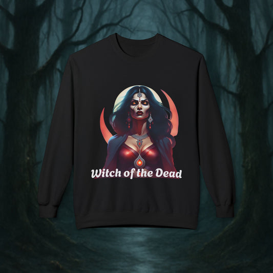 Witch of the Dead Sweatshirt | Unisex Fleece Crewneck | Halloween Apparel, Cozy Gift, Spooky Fashion, Psychedelic Style, Witchy Vibes