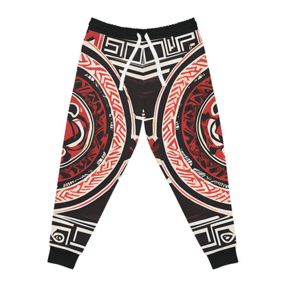 Red And Black Tribe Pattern Design Sweatpants