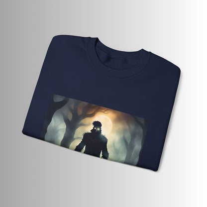 Eerie Night Long Sleeve Shirt with Spooky Design, Unisex Sweatshirt for Halloween, Gift for Horror Lovers, Cozy Crewneck for Fall, Unique Graphic Sweatshirt