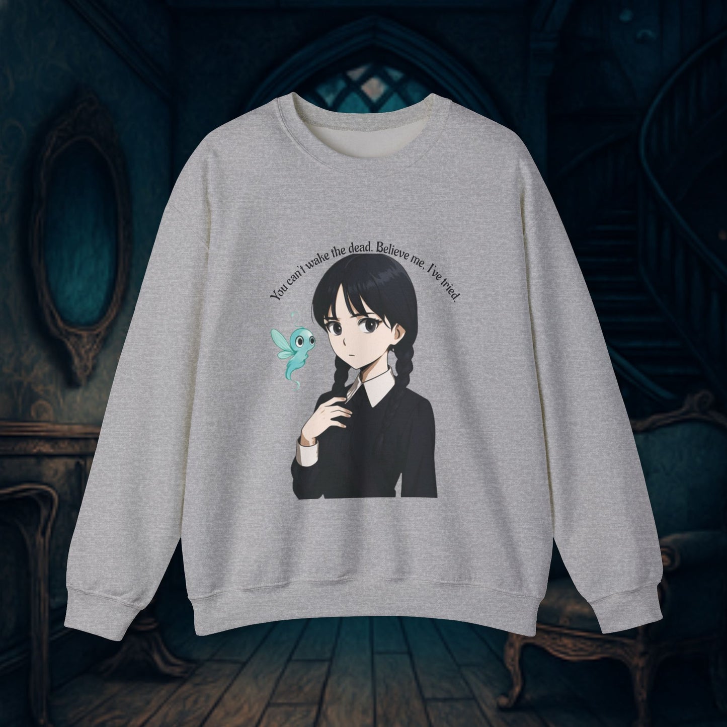 Anime-Inspired Wednesday Can't Wake the Dead Sweatshirt