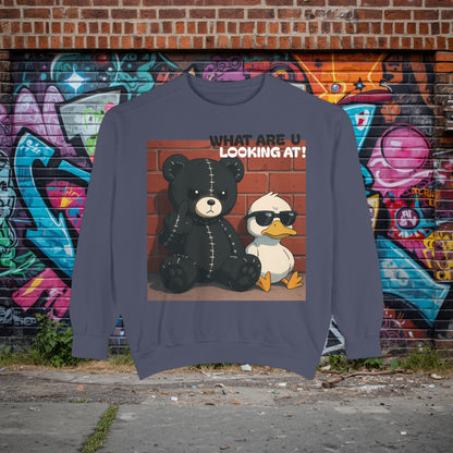 Savage Teddy & Chill Duck Crewneck – Funny Graphic Sweatshirt