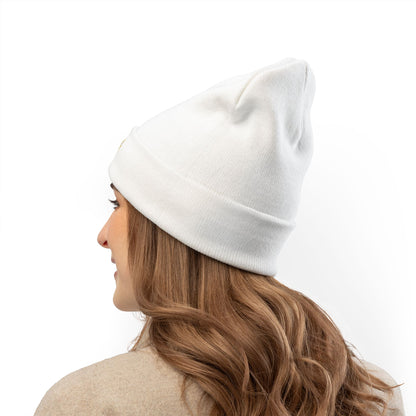 Anime-Inspired Knit Beanie, Embroidered Winter Hat, Gifts for Fans, Stylish Headwear for Cold Weather, Unique Cosplay Accessory
