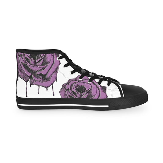 A Knight's Bleeding Rose Men's White Sneakers