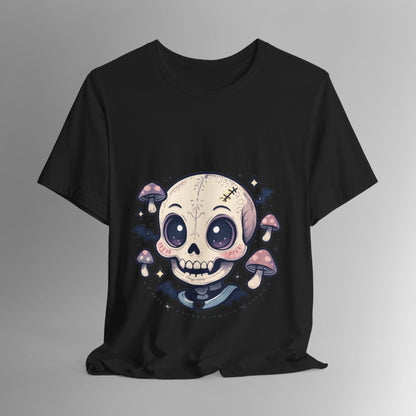 Halloween Skull Tee, Unisex Graphic Tee, Spooky Shirt, Cute Skeleton Apparel, Fall Fashion, Witchy Vibes