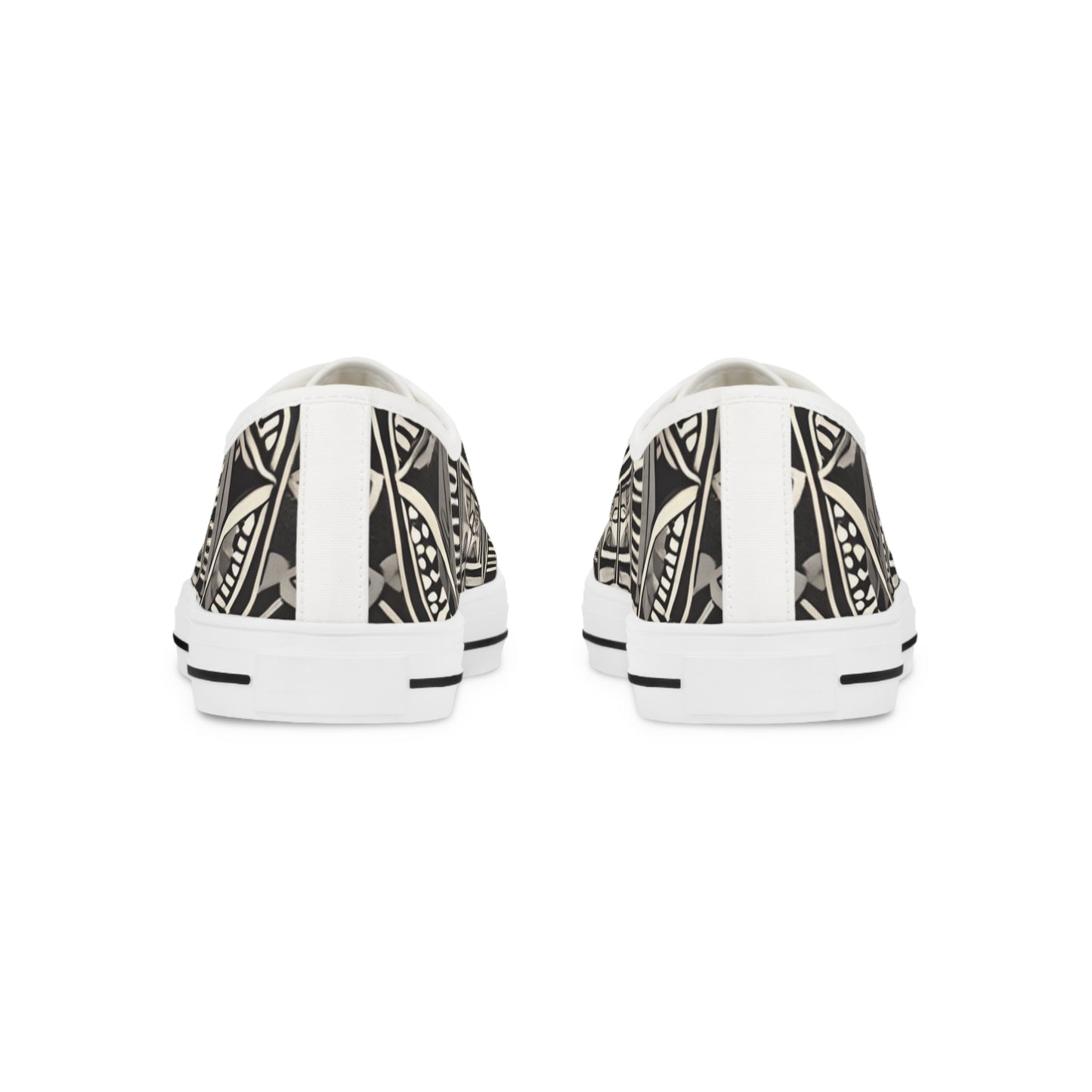 Men's Architectural Pattern Men's Low Top Sneakers — Vintage Facade Print