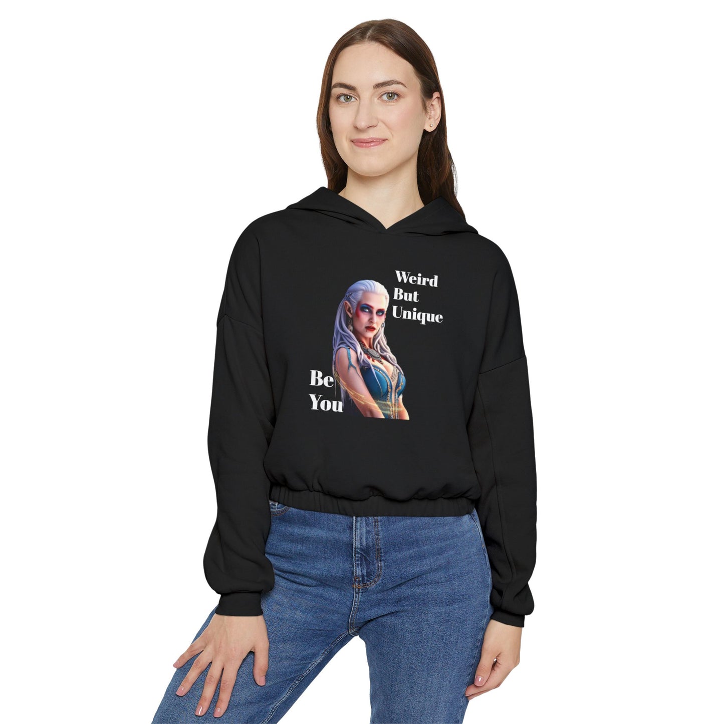 Vampire Of The Snowy Night Cinched Bottom Hoodie