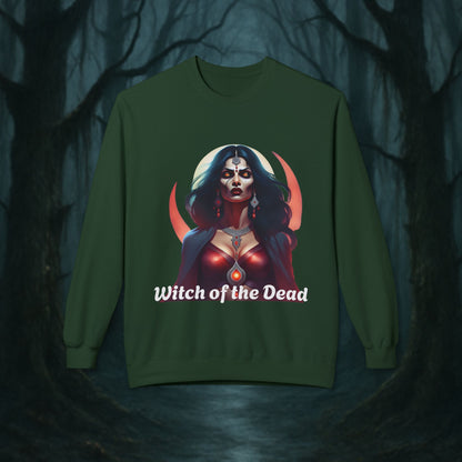 Witch of the Dead Sweatshirt | Unisex Fleece Crewneck | Halloween Apparel, Cozy Gift, Spooky Fashion, Psychedelic Style, Witchy Vibes