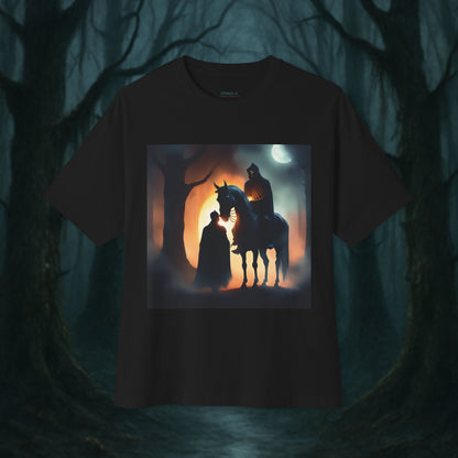 Mysterious Fantasy Art Tee | Unisex Oversized Boxy Tee, Graphic T-Shirt, Gift for Fantasy Lovers, Casual Wear, Halloween Style