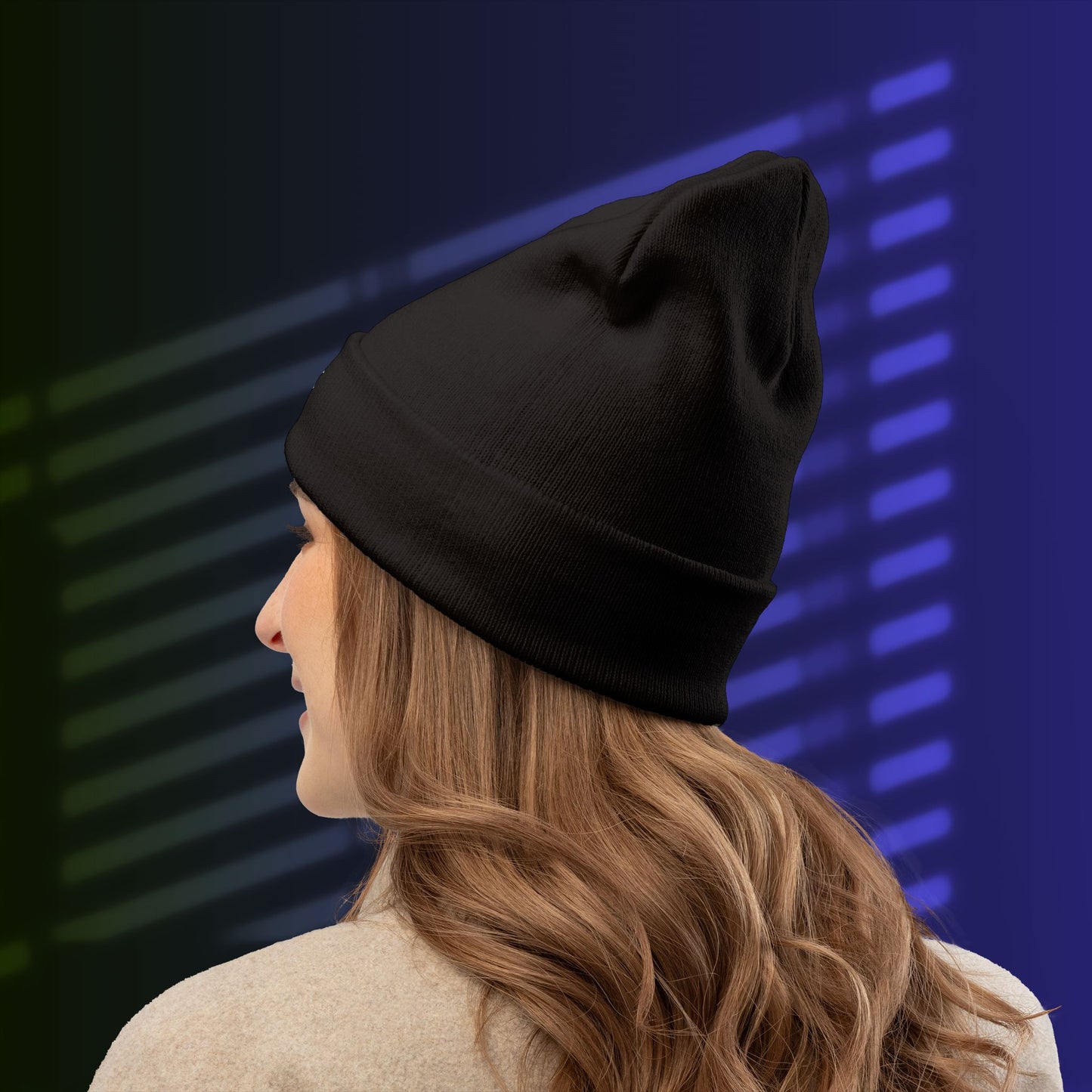 Adorable Ghost Embroidered Halloween Knit Beanie