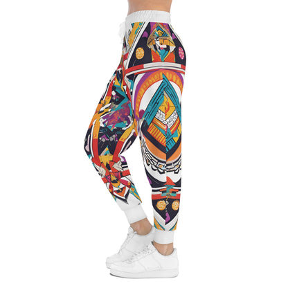 Colorful Geometric Pattern On A White Background Sweatpants