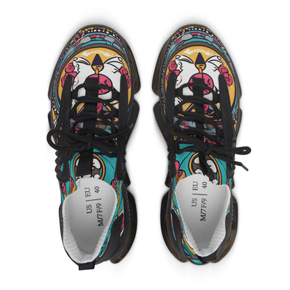 Women's Mesh Colorful Pattern With An Ornate Design Sneakers